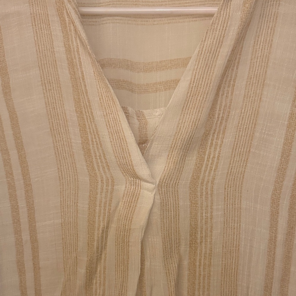 Striped Beige and white Blouse - Picture 2 of 6